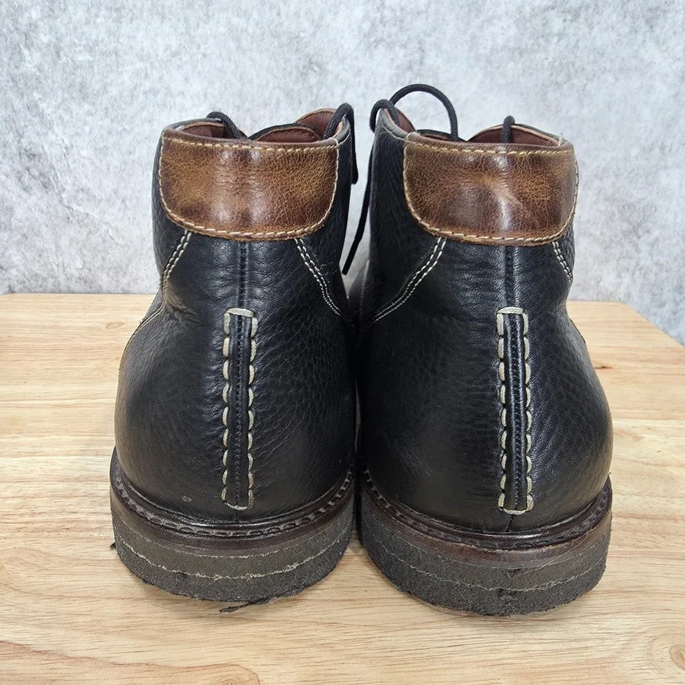 Johnston Murphy Copeland Chukka Boots Mens 12 M Black Sheepskin Leather 25-2021